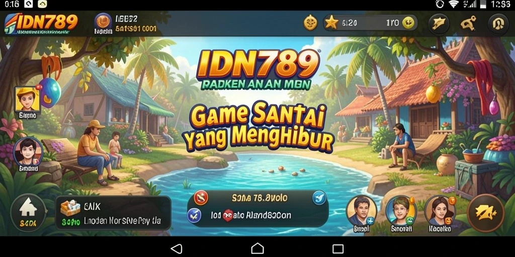 Tampilan gameplay IDN789 yang menyenangkan dengan desain cerah.