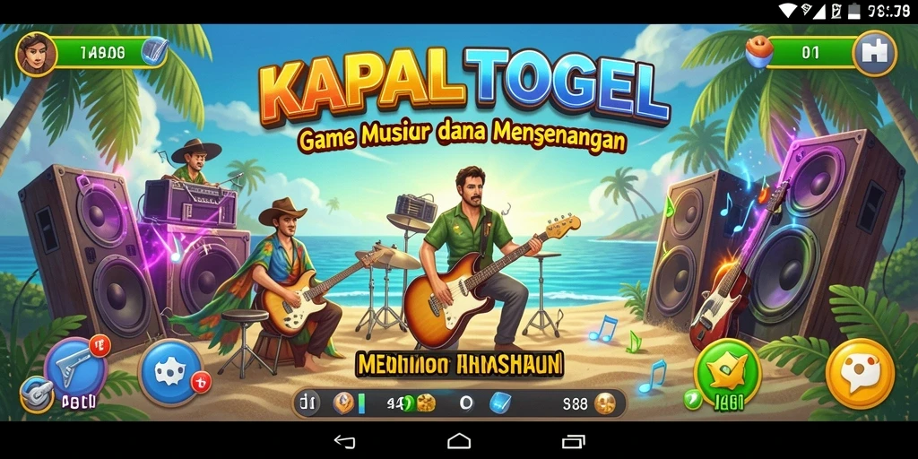 Tampilan gameplay KAPALTOGEL dengan alunan musik yang menarik.