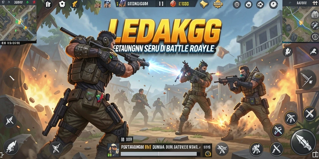 Tampilan gameplay pertarungan mendebarkan di LEDAKGG.