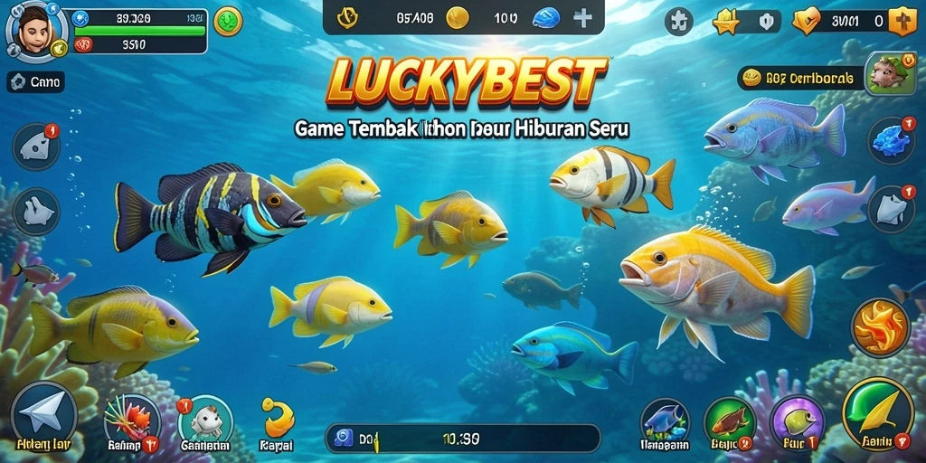 Tampilan gameplay Tembak Ikan yang menarik.