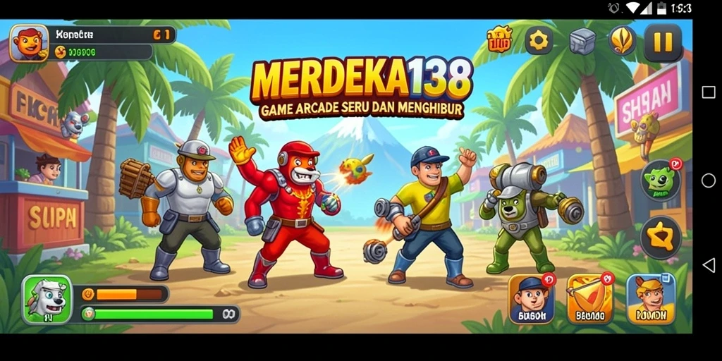 Tampilan gameplay MERDEKA138 yang penuh aksi dan seru.