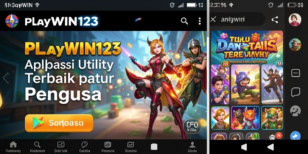 Tampilan antarmuka pengguna PLAYWIN123 yang modern dan intuitif.