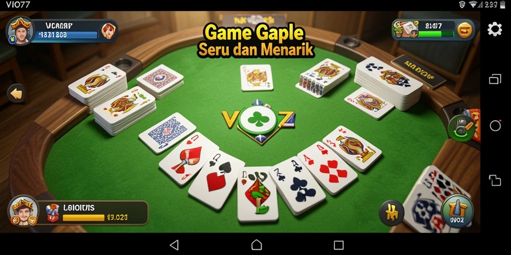 Tampilan antarmuka permainan Gaple yang menarik di VIO77.
